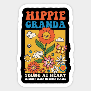 60s and 70s Hippie Hippies Retro Vintage Hippy Flower Sticker